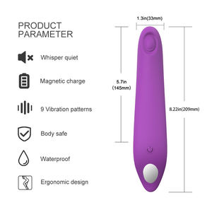 Silicone Rubber Suction Clitoral Women's Sex Toy <strong>Vibrator</strong> with USB Rechargeable Waterproof 9 Frequencies-Adult Product - Product Image 5