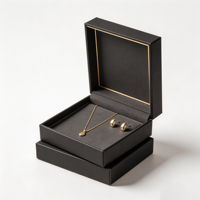 Boîte cadeau magnétique de luxe pour bijoux (bague, collier, boucles d'oreilles) avec insert personnalisé et logo – Vente en gros
