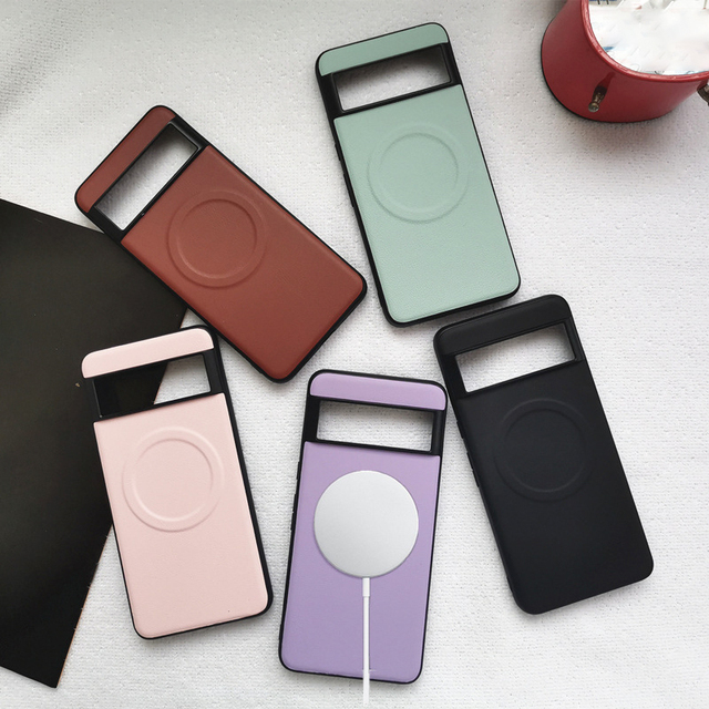 Shockproof Magnetic Charging PU Leather Mobile Phone Case for Google Pixel 9 Pro XL 8 7 Pro 8A Phone Cover