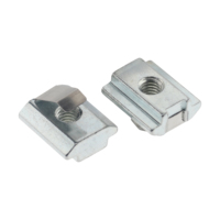 Écrou à fente en T pré-inséré robuste avec pince à ressort pour profilés en aluminium de la série 10