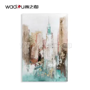 Luxury custom home decor modern supplier wall art abstract coloful hand oil masterpieces painting canvas from photo