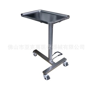Carro quirúrgico de acero inoxidable 304 engrosado, con estructura de un solo brazo para bandeja, carro de instrumentos para quirófano, bandeja elevadora hidráulica - Product Image 4