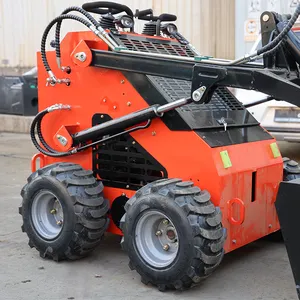 Mesin pemuat kemudi selip Mini baru merek kualitas tinggi untuk mesin pemotong rumput peniup salju Skid Steer lanskap