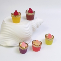100 Piezas de Figuras Decorativas Kawaii de Resina, Simulación de Tazas de Helado de Fresa, para Casa de Muñecas, Manualidades, Decoración de Escritorio, 20*24mm