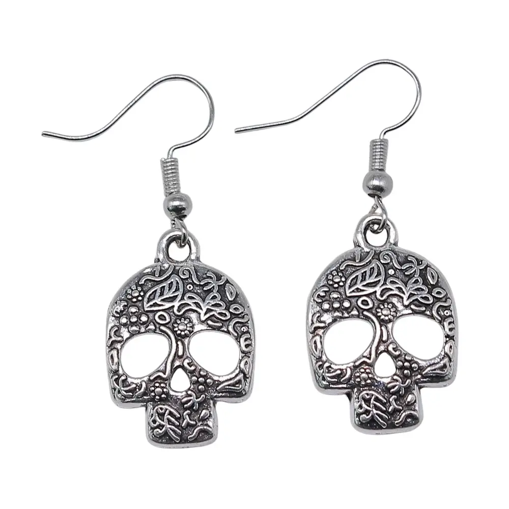 2022 New European American popular accessories retro simple handmade accessories skeleton Skull earrings