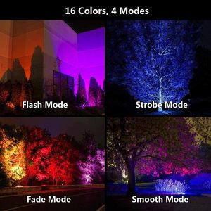 Foco LED <span class=keywords><strong>de</strong></span> Jardín con Cambio <span class=keywords><strong>de</strong></span> Color, IP65 Impermeable, Bajo Voltaje, Colorido, con Estaca y Control Remoto - Product Image 5