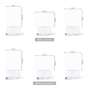 Note réinscriptible babillard lampe marqueurs effaçables tableau lumineux réinscriptible <span class=keywords><strong>pour</strong></span> bureau enfants chambre sommeil Led veilleuse chambre - Product Image 5