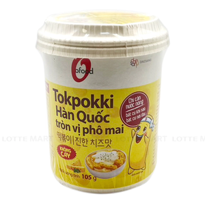 High Quality Wholesale Price Korean street food flavor O'Food Instant Korean Tokpokki - Rich Cheese Flavor (105g <b>Cup</b>) - Product Image 2