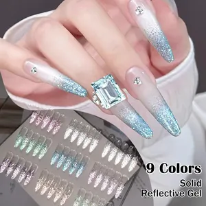 Esmalte de Uñas en Gel con Brillo Reflectante de Polvo de Diamante Dreamscape de 9 Colores, Degradado Semipermanente, Removible con UV LED, Gel Brillante para Arte de Uñas - Product Image 3