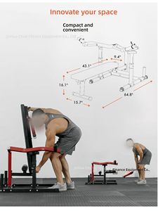 <span class=keywords><strong>Banc</strong></span> de musculation réglable en aluminium KJ Medium Loader 70 kg, utilisation commerciale sécurisée, entraînement complet pour la poitrine, les bras et les épaules - Product Image 5