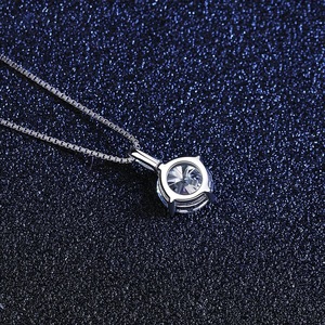สร้อยคอจี้เพทายทรงกลมหกแฉก โซ่เงิน เครื่องประดับแฟชั่น สวมใส่สบายๆ - Product Image 3