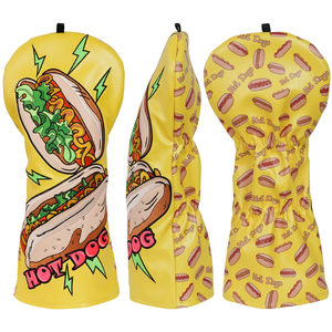 High Quality Yellow Pu Leather Embroidery <strong>Driver</strong> Club <strong>Headcover</strong> Golf Head Cover Wood Golf <strong>Headcover</strong> - Product Image 4