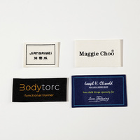 Étiquettes de col en coton tissé personnalisées, étiquettes de vêtements en tissu satiné, badges imprimés avec logo pour vêtements
