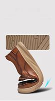 Chaussures décontractées en cuir marron pour hommes, respirantes, antidérapantes, confortables, mocassins plats pour hommes, à porter au quotidien, chaussures de bureau