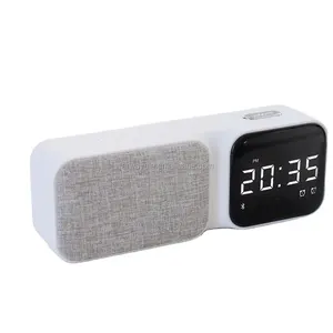 Reloj despertador Altavoces de alta fidelidad Altavoz portátil de diente azul Radio-Luces LED inalámbricas multifuncionales Altavoz inteligente de graves profundos