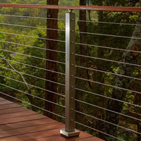 HIMOWAY Neues Design Außen-Drahtseil Edelstahl Balkon Terrasse Treppen Handlauf Geländer Kabel-Geländer