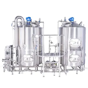 600L双船酿酒厂酿造系统酿酒厂设备，配有啤酒发酵罐和用于餐厅酿酒厂的明亮啤酒罐