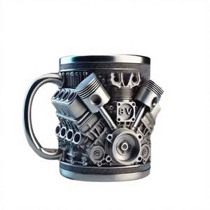 Mug à café isotherme en acier inoxydable à double paroi de 15 oz, personnalisé et moderne, pour les passionnés de voitures et les occasions festives, portable - Product Image 1