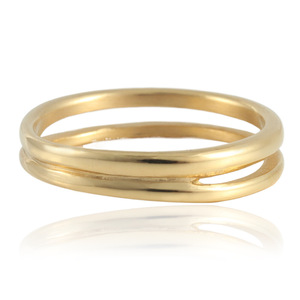 European American Style <b>Titanium</b> Steel Hollow <b>Ring</b> Gold Women's Fashion Jewelry Gift 21038 - Product Image 2
