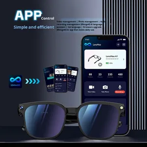 Lunettes de soleil intelligentes Mepe avec étanchéité IP65 pour la musique, l'enregistrement <span class=keywords><strong>vocal</strong></span>, la traduction IA, la myopie et la vidéo 1080p - Product Image 3