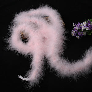 Boa de plumes de dinde blanc blanchi-2M <span class=keywords><strong>pour</strong></span> décor de voile de mariée - Product Image 3