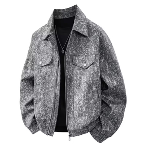 Vente <span class=keywords><strong>en</strong></span> gros usine transfrontalière Nouvelle collection automne Blouson bomber long zippé pour <span class=keywords><strong>homme</strong></span> Style urbain Coupe-vent <span class=keywords><strong>Grande</strong></span> <span class=keywords><strong>taille</strong></span> - Product Image 2