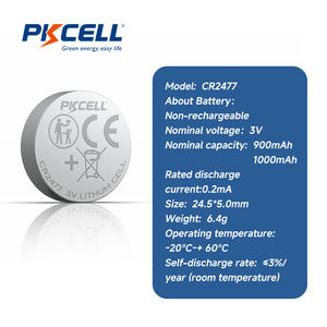 Batterie bouton au lithium haute capacité 1000mAh 3V <span class=keywords><strong>CR2477</strong></span> pour jouets lumières LED non <span class=keywords><strong>rechargeable</strong></span> pour certification CE RoHS - Product Image 6