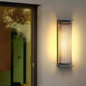 Applique murale extérieure moderne en acier inoxydable et plastique, style minimaliste, pour jardin, terrasse, villa, étanche, éclairage extérieur, fourniture pour projets - Product Image 6