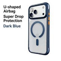 Coque de téléphone transparente magnétique antichoc pour iPhone 18 Pro Max, design ergonomique, prise en main plus ferme, anti-chute, airbag