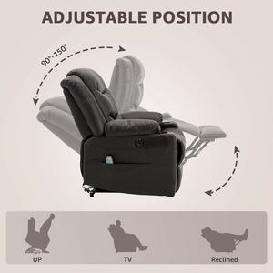 Geeks ofa Lazy Leather Power Elektrischer medizinischer Lift-Liegestuhl mit <span class=keywords><strong>Massage</strong></span>-Heiz funktion für ältere und behinderte Menschen - Product Image 4