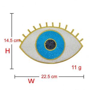 Iron on Big/small Size Sequin Embroidery Colorful Angel Eye Patch for T-shirt Hoodies - Product Image 2