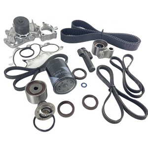 16100-69398 Belt 13505-62070 <span class=keywords><strong>3</strong></span>.4L 5VZ sabuk Timing Tensioner Kit Set dengan pompa air untuk Toyota Rav4 Land Cruiser 90 Hilux - Product Image 1