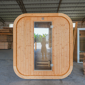 <span class=keywords><strong>Sauna</strong></span> a cubo da esterno 2025 di tendenza con stufa elettrica, <span class=keywords><strong>sauna</strong></span> finlandese in abete rosso per 4 persone - Product Image 2