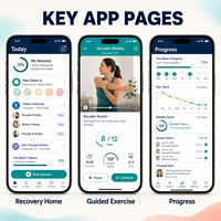 Développement d'une application intelligente de réadaptation physique pour iOS et Android avec des programmes d'exercices et des tutoriels vidéo LionCreate