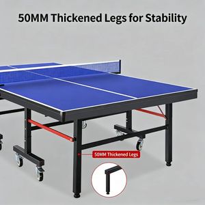<span class=keywords><strong>Table</strong></span> de <span class=keywords><strong>ping</strong></span>-<span class=keywords><strong>pong</strong></span> pliable avec roues, <span class=keywords><strong>panneau</strong></span> épaissi, adaptée aux compétitions professionnelles et à l'entraînement - Product Image 4