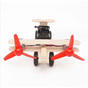 طائرة ديي الخشب طائرة نموذج طائرة ثنائية الطائرة الكهربائية لغز لعبة اليد هدية الطائرة - Product Image 1