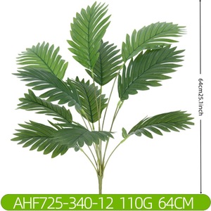 Feuilles <span class=keywords><strong>de</strong></span> palmier Areca artificielles, fausses feuilles <span class=keywords><strong>de</strong></span> palmier tropicales vertes, plantes artificielles pour <span class=keywords><strong>décoration</strong></span> intérieure et extérieure, mariage - Product Image 3