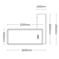 Nouvelle Arrivée Bureau de Direction Exécutif en Mélamine Sans Joint Angle Crab Blanc Neutre avec Rangement Verrouillable LED et Bureau Latéral Interchangeable
