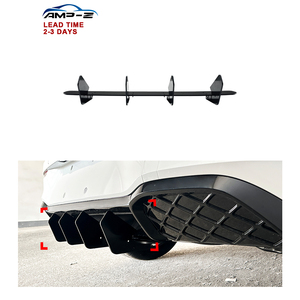 AMP-Z <span class=keywords><strong>Golf</strong></span> MK8.5 Sport ABS <span class=keywords><strong>Noir</strong></span> Brillant Pare-chocs Arrière Diffuseur Splitter pour Volkswagen VW <span class=keywords><strong>Golf</strong></span> MK8.5 <span class=keywords><strong>R</strong></span>-<span class=keywords><strong>line</strong></span> 2024 + Accessoires De Voiture - Product Image 1
