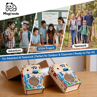 Kit de Ciencia Eléctrica Personalizado Magipanda, Walkie-Talkie para Niños, Juguetes Educativos de Madera DIY STEM para Niños
