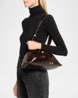 Sac seau en cuir de crocodile véritable personnalisé, couleur vin rouge, fermeture à cordon en cuir, sac à main pour femmes