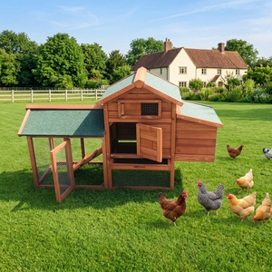 SDC009 SHUNDA Moderno Lussuoso Kit Pollaio Ecologico per Interni ed Esterni con Stampa Fantasia in Legno per Quaglie Tacchini e Altri Animali Domestici da Fattoria - Product Image 1