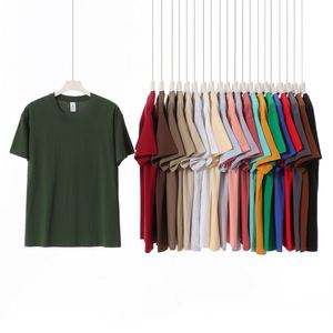 T-shirt unisexe tendance de marque, coupe ample, col décontracté, en coton pur 230g, blanc pur, manches courtes, épaules tombantes, pour hommes - Product Image 3