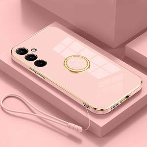 Custodia elettrolitica per Samsung <span class=keywords><strong>Galaxy</strong></span> A14 5G A14 A34 A54 A24 <span class=keywords><strong>A</strong></span> <span class=keywords><strong>14</strong></span> Soft Coque Fundas Lanyard Rope Ring Holder Cover - Product Image 5