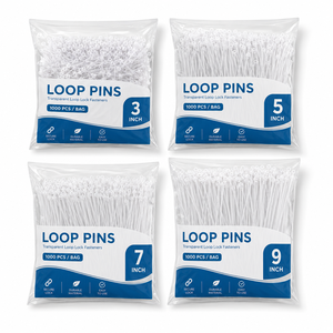 Attaches à boucle en plastique de 9 pouces (225 mm) avec goupille de verrouillage pour tapis, rideaux, textiles de maison, attaches de sécurité extra longues, 1000 pièces - Product Image 5