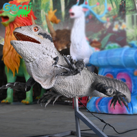 Modèle d'animal caméléon animatronique en silicone grandeur nature pour la décoration de parc