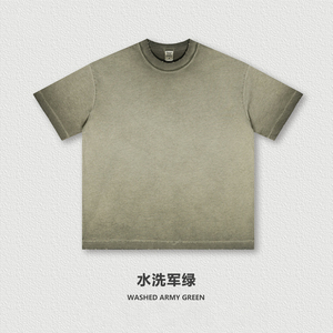 เสื้อยืดคอกลมแขนสั้นผู้ชาย ผ้าฝ้าย 100% ทรงปกติ สีพื้น ผ้าเจอร์ซีย์ถัก สวมใส่สบาย - Product Image 1