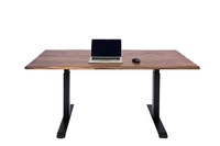 Moderne Bureau Bureau Double Moteur Hauteur Réglable Anti Collision Ordinateur Bureau Solide Table En Bois de Noyer Top 30x60x0.8
