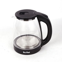 Bouilloire électrique en verre transparent de qualité supérieure avec base antidérapante pour usage domestique