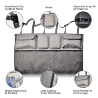 Organisateur de siège arrière de voiture imperméable en Oxford, sac de rangement multi-poches avec support pour tablette pour les voyages en famille, les voyages routiers, les enfants